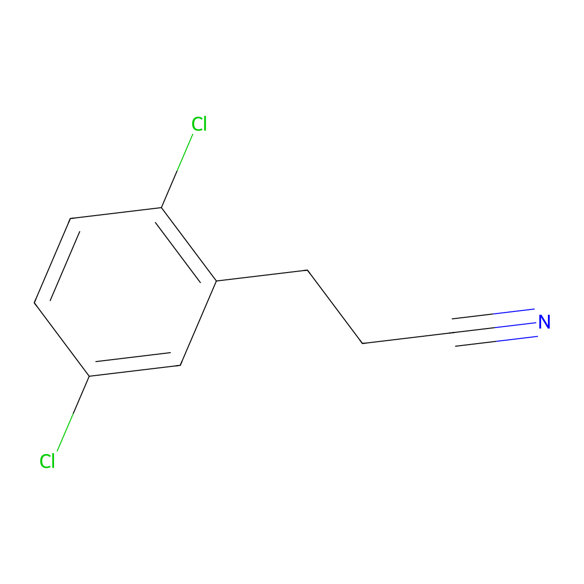 3-(2,5-Dichlorophenyl)propanenitrile molecular structure, CAS 1216180-74-3