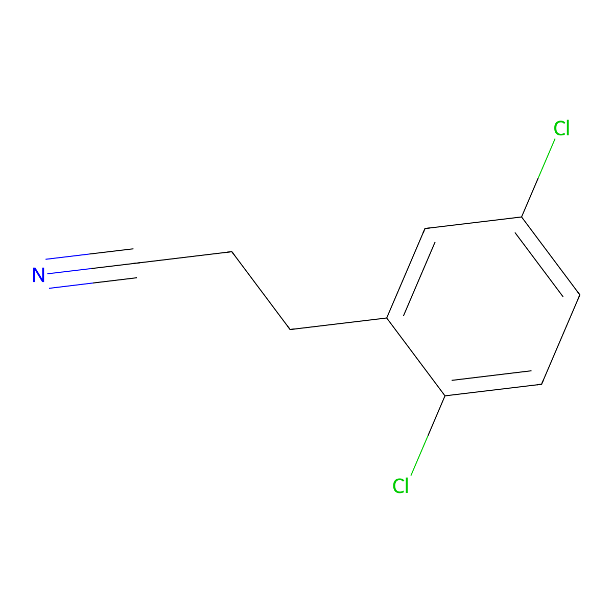 3-(2,5-Dichlorophenyl)propanenitrile molecular structure, CAS 1216180-74-3