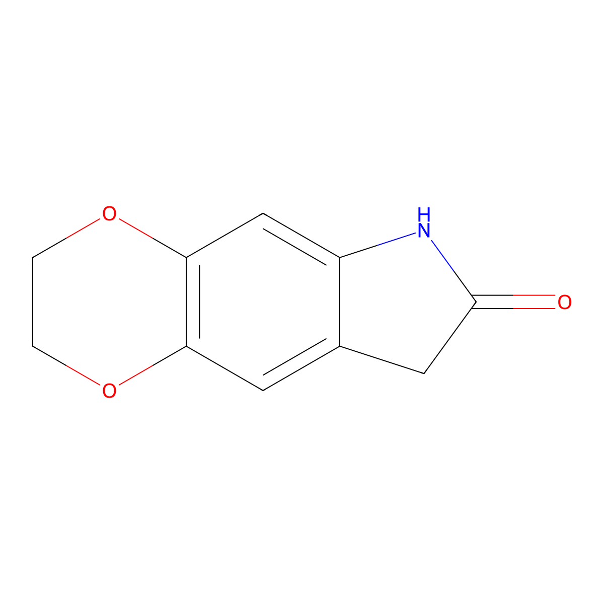 2H,3H,6H,7H,8H-[1,4]dioxino[2,3-f]indol-7-one molecular structure, CAS 1216180-86-7