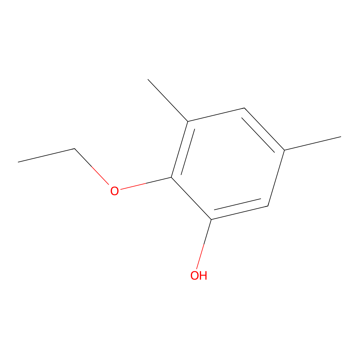 2-Ethoxy-3,5-dimethylphenol molecular structure, CAS 1216181-75-7