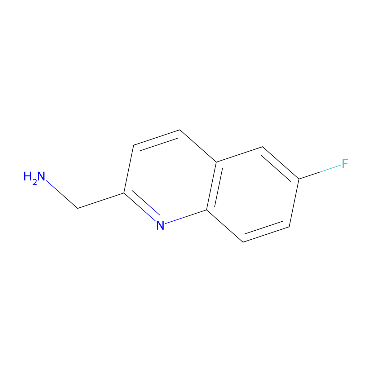 (6-Fluoroquinolin-2-yl)methanamine molecular structure, CAS 1216183-46-8