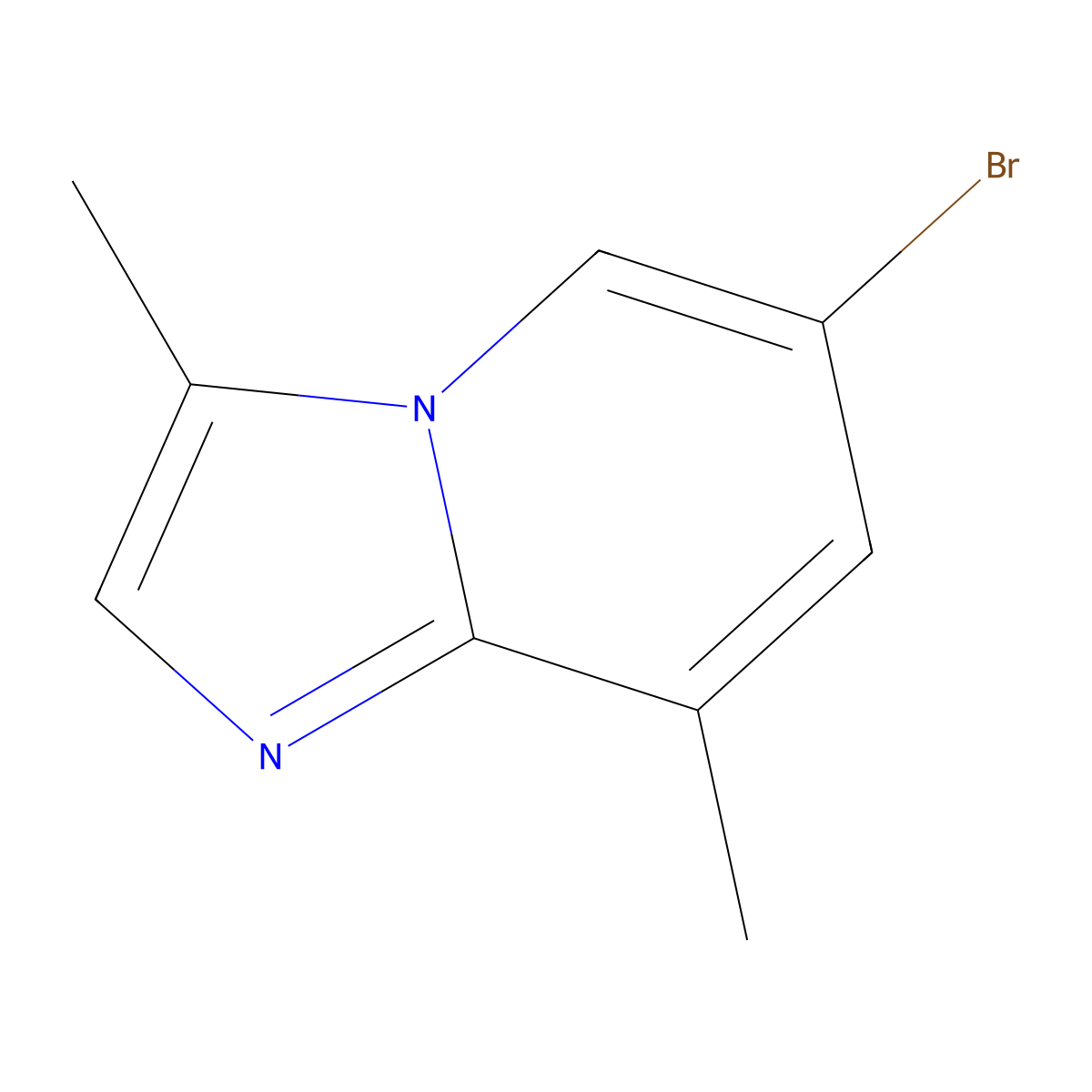 6-Bromo-3,8-dimethylimidazo[1,2-a]pyridine molecular structure, CAS 1216185-38-4