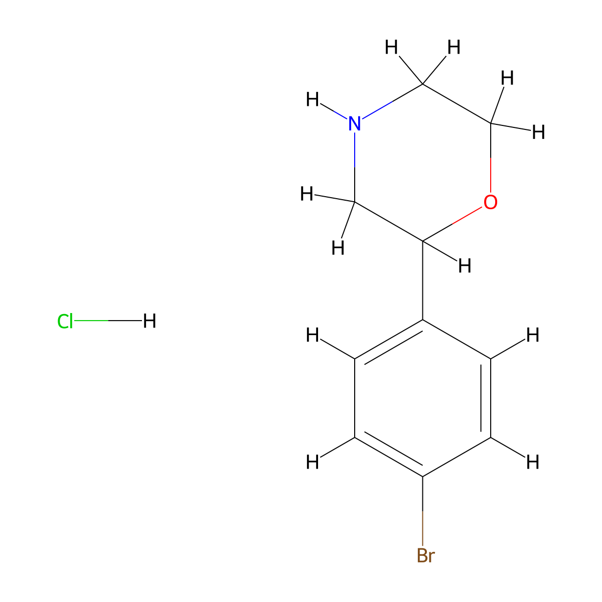 2-(4-Bromophenyl)morpholine hydrochloride molecular structure, CAS 1216186-48-9