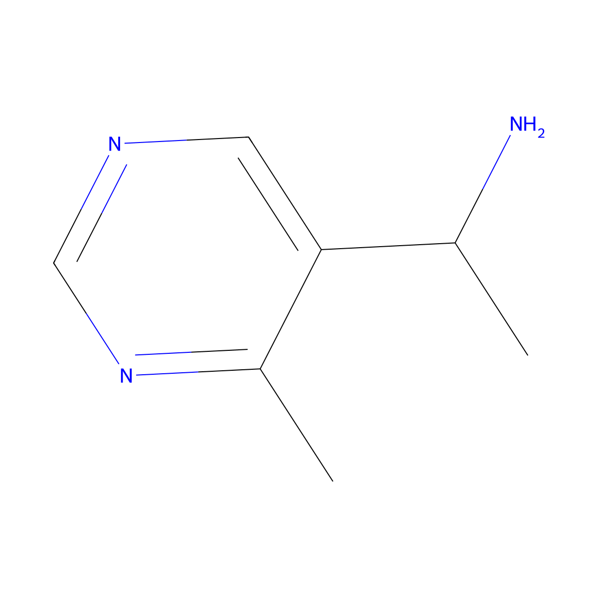 1-(4-Methylpyrimidin-5-yl)ethan-1-amine molecular structure, CAS 1216190-24-7
