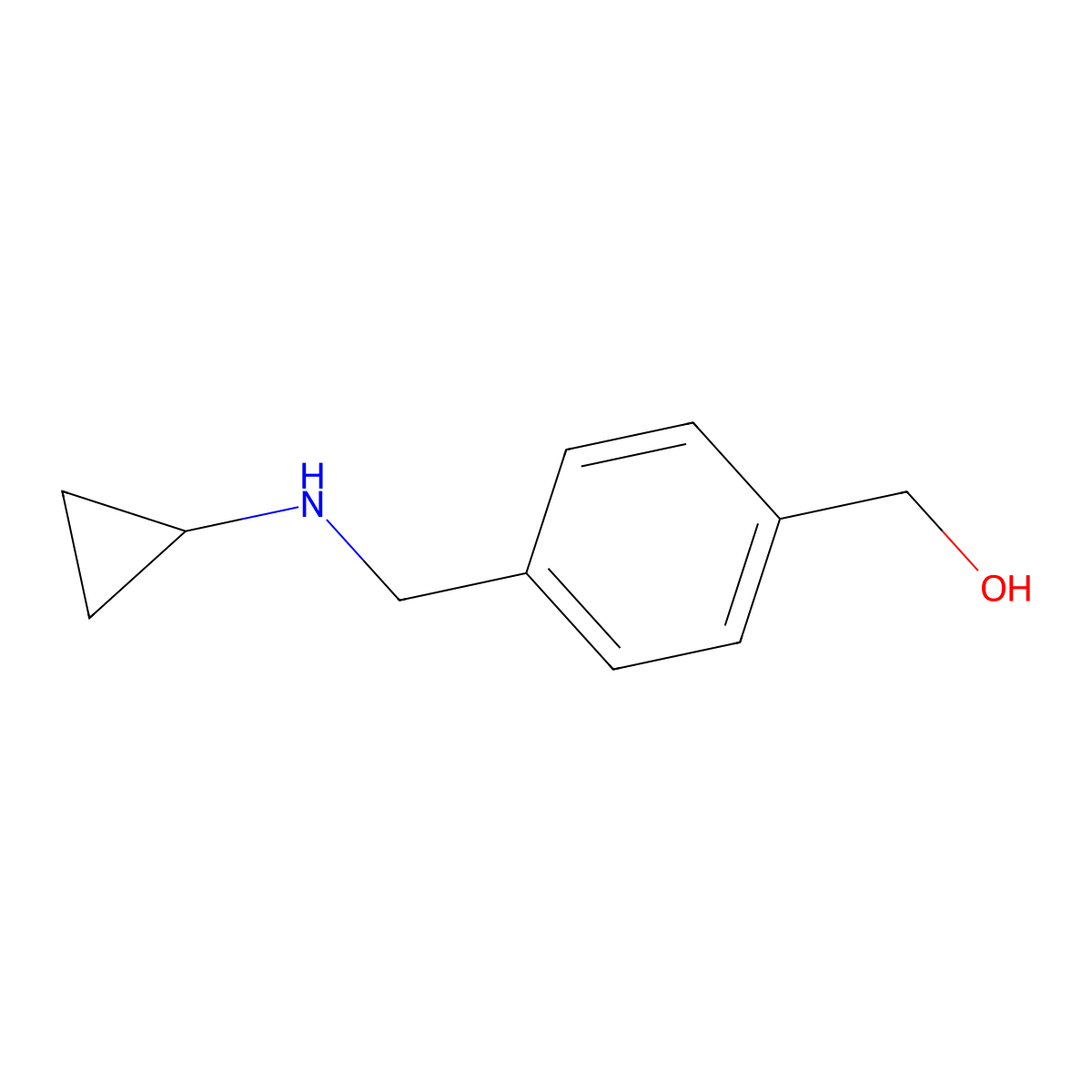 (4-((Cyclopropylamino)methyl)phenyl)methanol molecular structure, CAS 1216190-43-0
