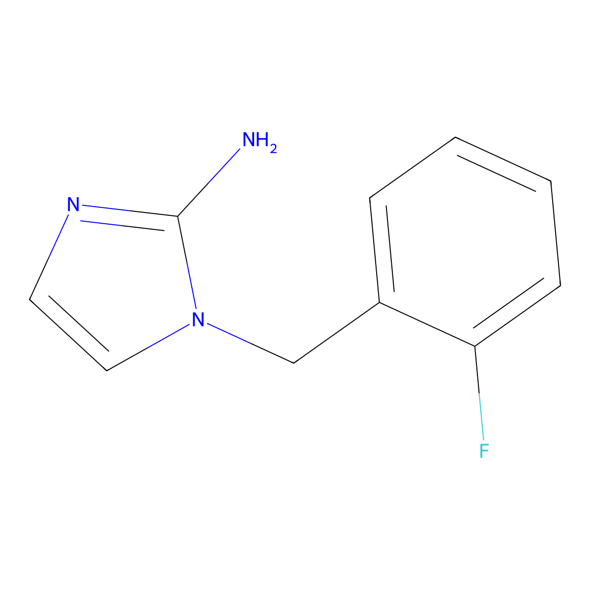 1-(2-Fluorobenzyl)-1H-imidazol-2-amine molecular structure, CAS 1216191-87-5