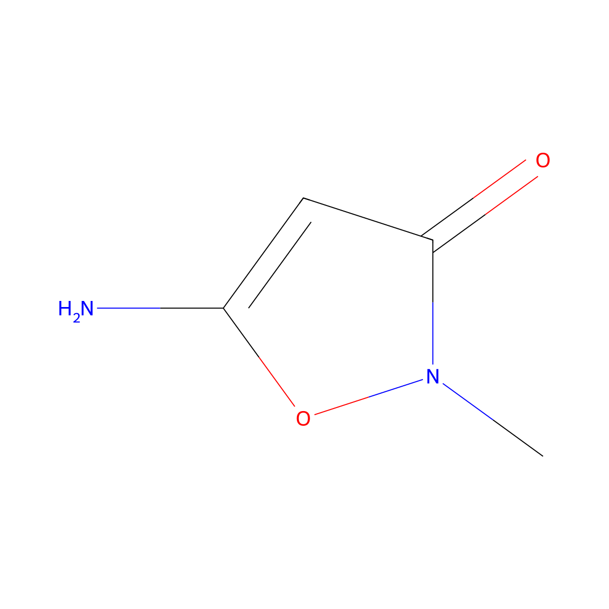5-Amino-2-methyl-2,3-dihydro-1,2-oxazol-3-one molecular structure, CAS 1216198-12-7