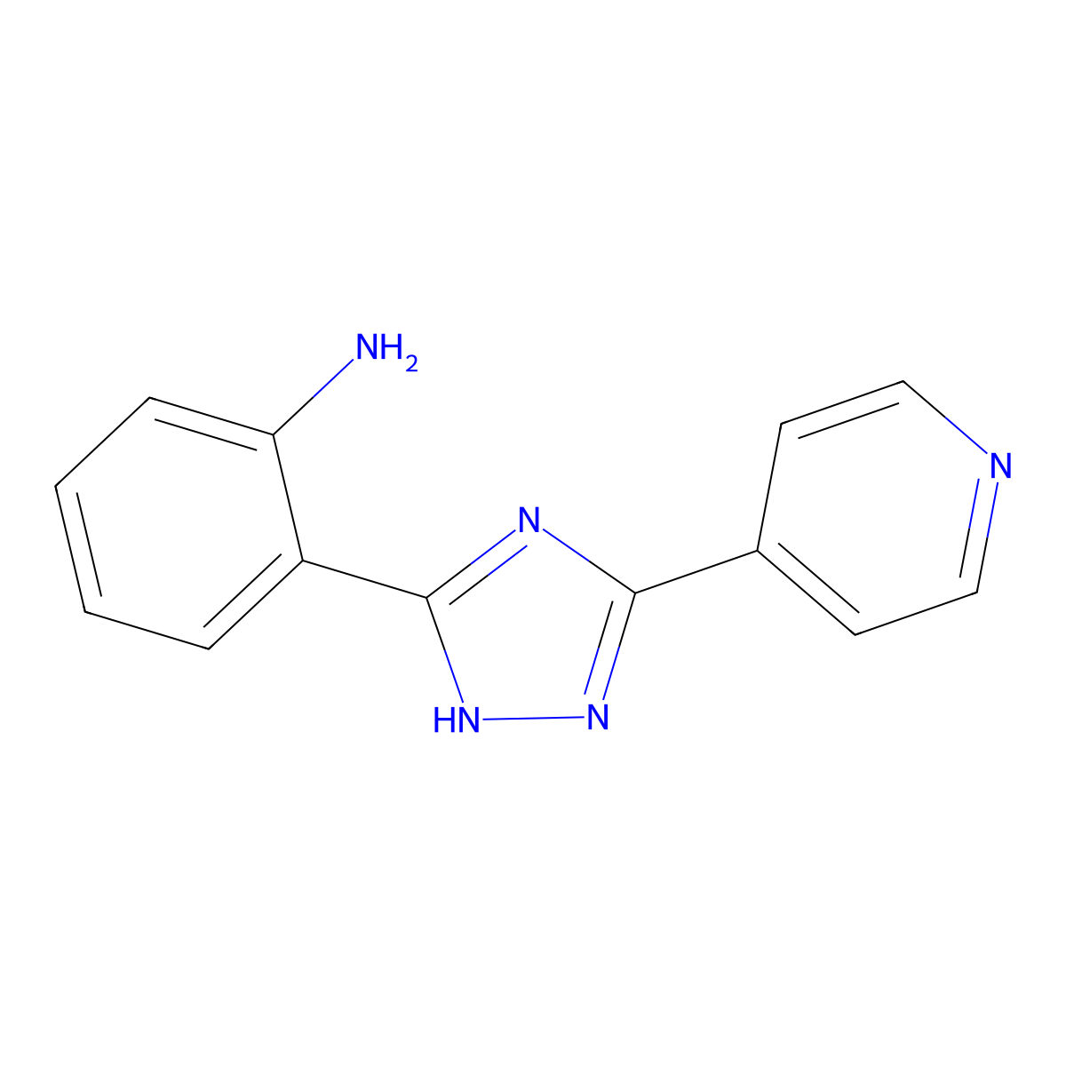 2-(5-(pyridin-4-yl)-1H-1,2,4-triazol-3-yl)aniline molecular structure, CAS 1216198-26-3