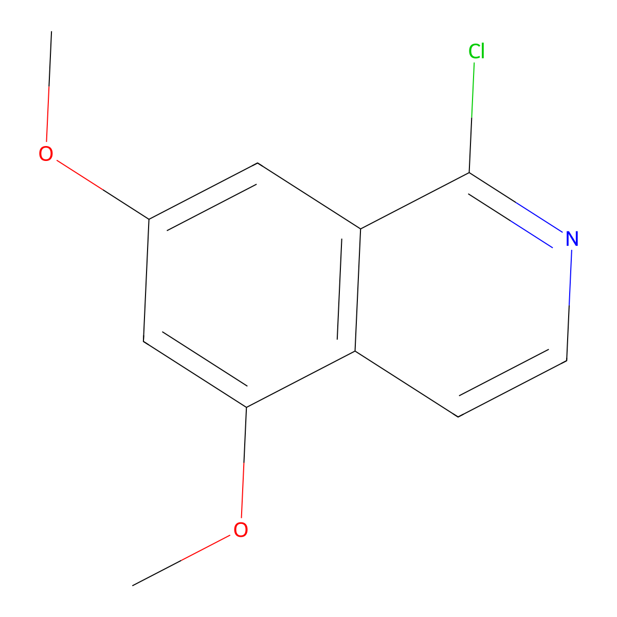 1-Chloro-5,7-dimethoxyisoquinoline molecular structure, CAS 1216202-07-1