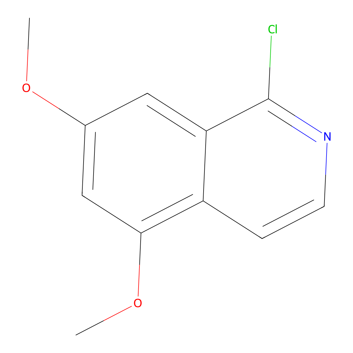 1-Chloro-5,7-dimethoxyisoquinoline molecular structure, CAS 1216202-07-1