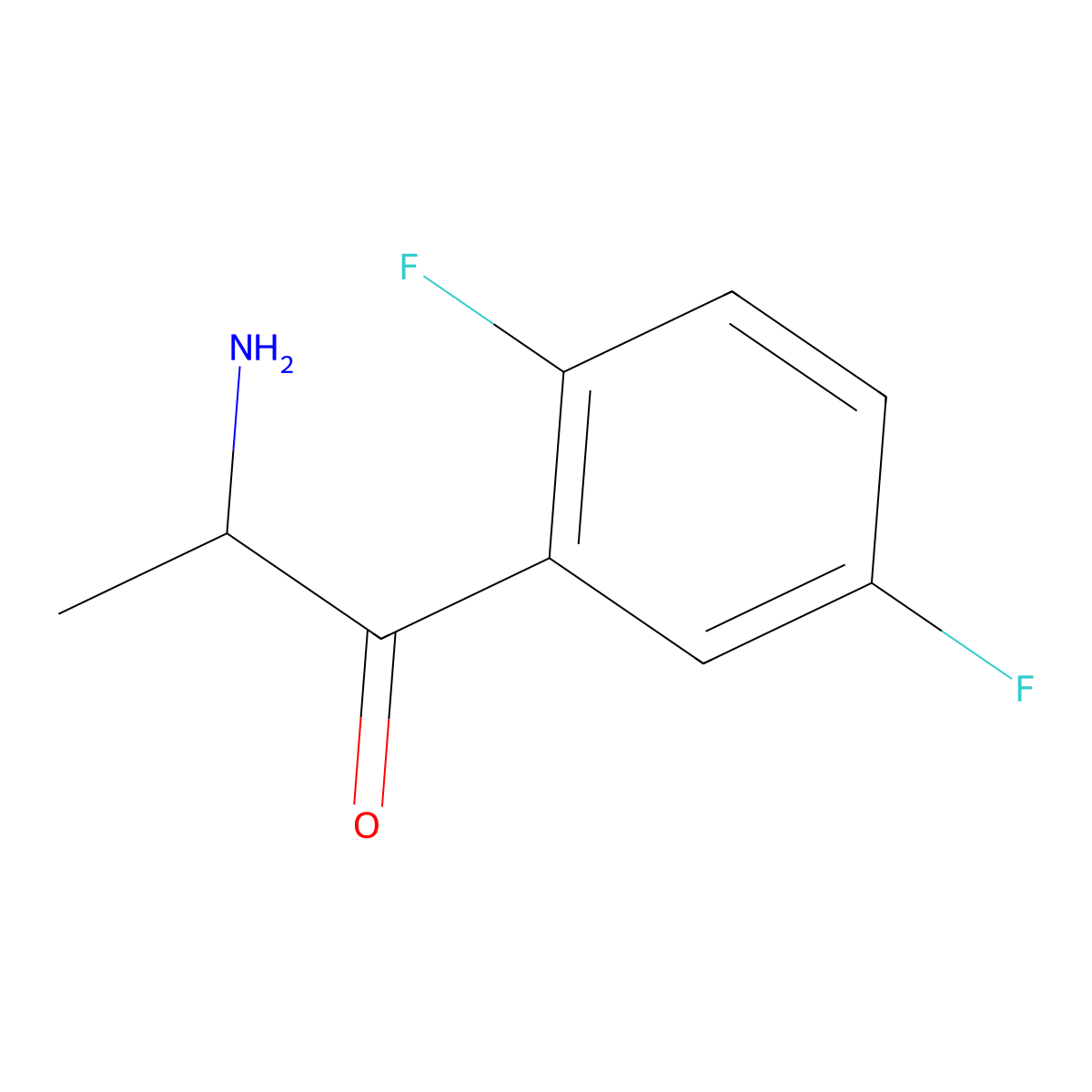 2-Amino-1-(2,5-difluorophenyl)propan-1-one molecular structure, CAS 1216210-66-0
