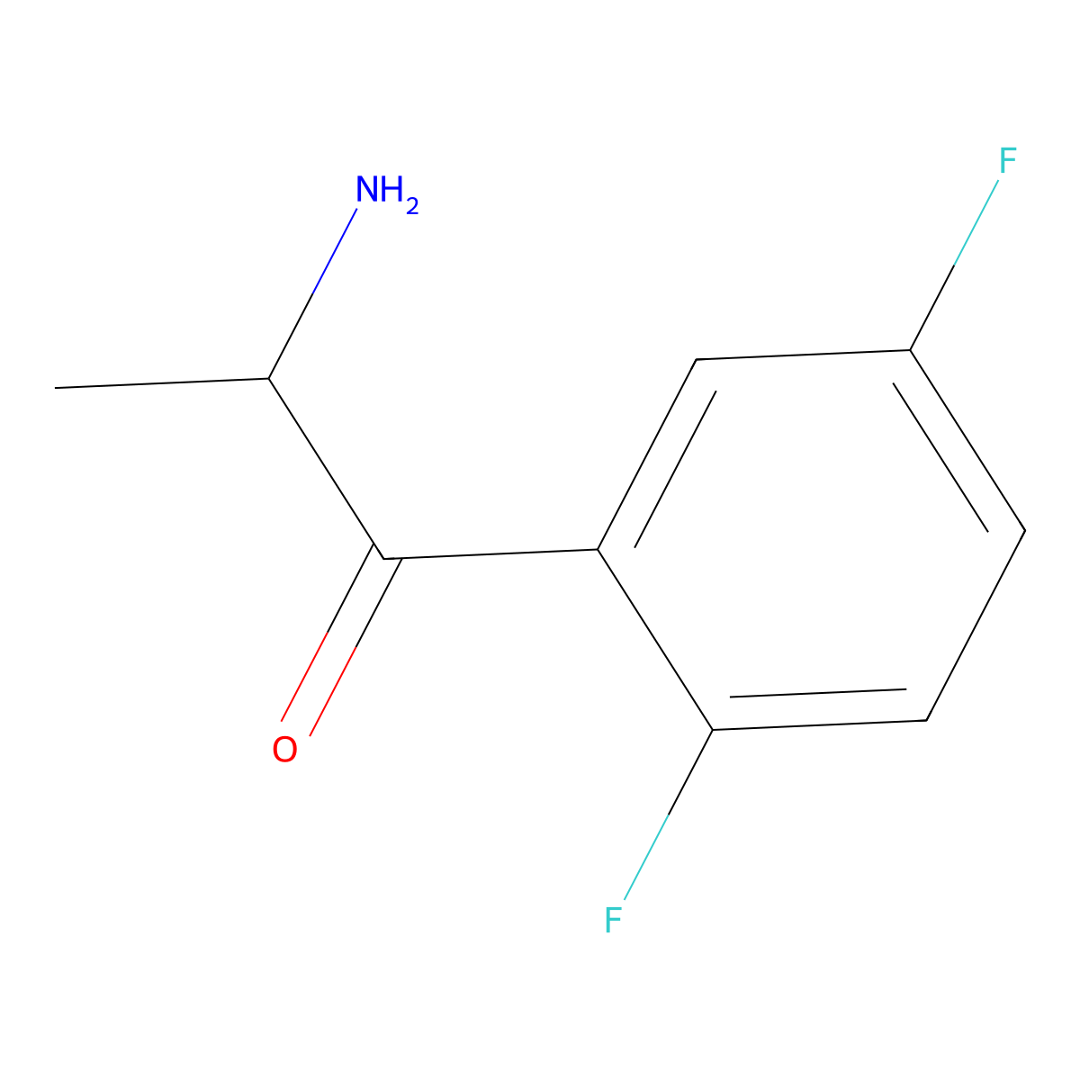 2-Amino-1-(2,5-difluorophenyl)propan-1-one molecular structure, CAS 1216210-66-0