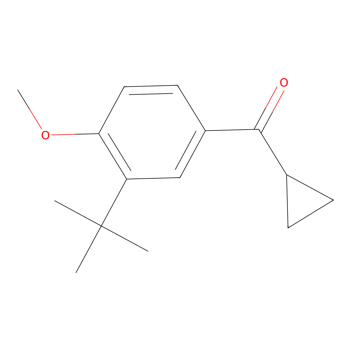 (3-(Tert-butyl)-4-methoxyphenyl)(cyclopropyl)methanone molecular structure, CAS 1216210-89-7