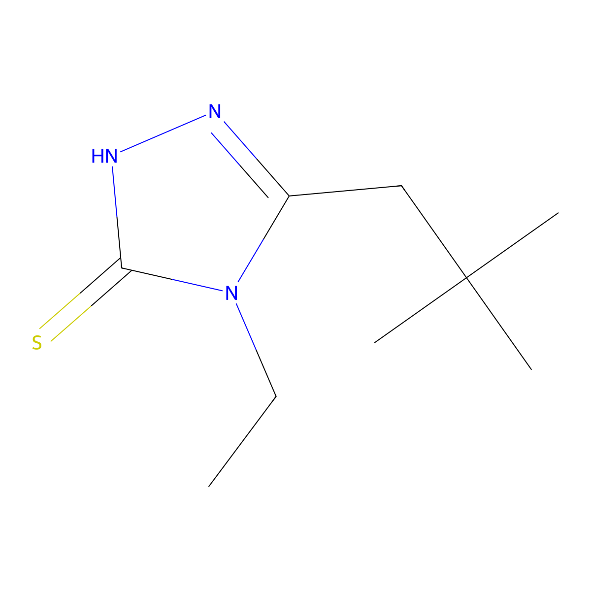 5-(2,2-dimethylpropyl)-4-ethyl-4H-1,2,4-triazole-3-thiol molecular structure, CAS 1216210-92-2