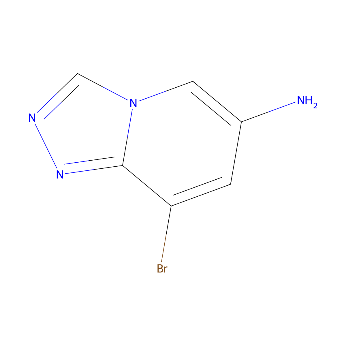 8-Bromo-[1,2,4]triazolo[4,3-a]pyridin-6-amine molecular structure, CAS 1216212-82-6