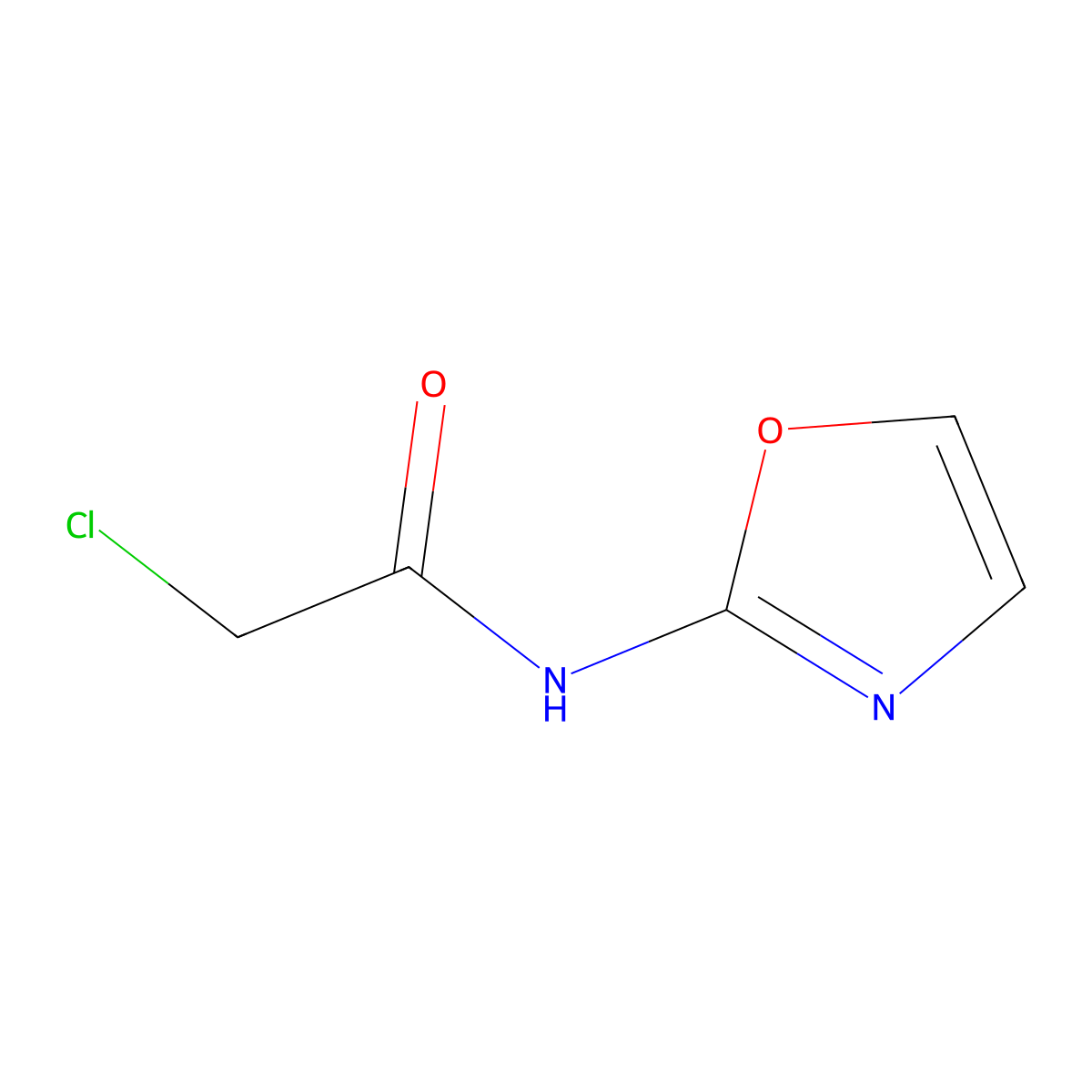 2-Chloro-N-(1,3-oxazol-2-YL)acetamide molecular structure, CAS 1216215-94-9