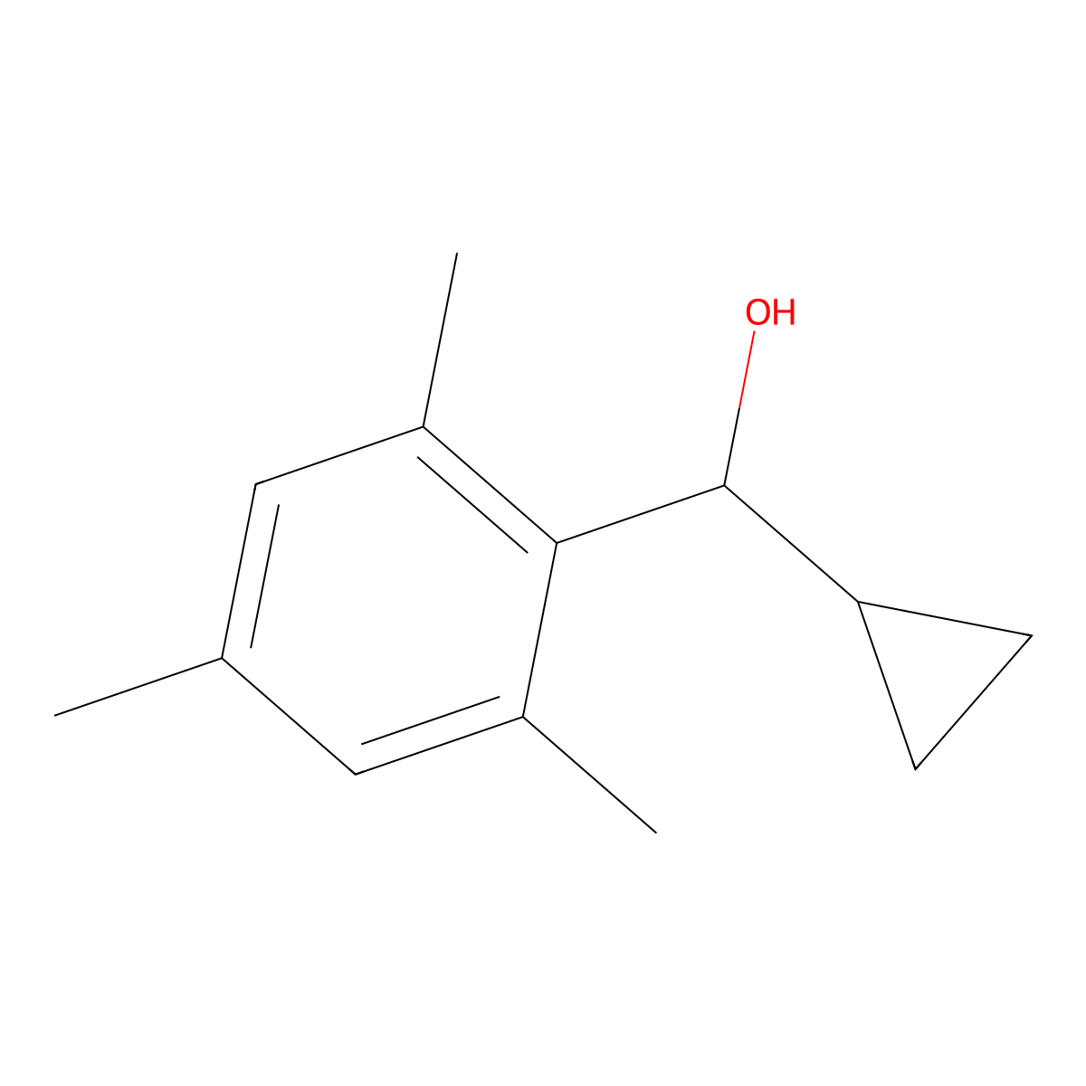 alpha-Cyclopropyl-2,4,6-trimethylbenzenemethanol molecular structure, CAS 1216216-85-1