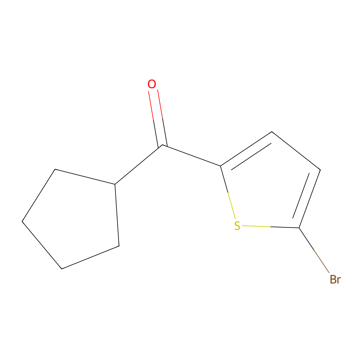 (5-Bromo-2-thienyl)cyclopentylmethanone molecular structure, CAS 1216217-11-6