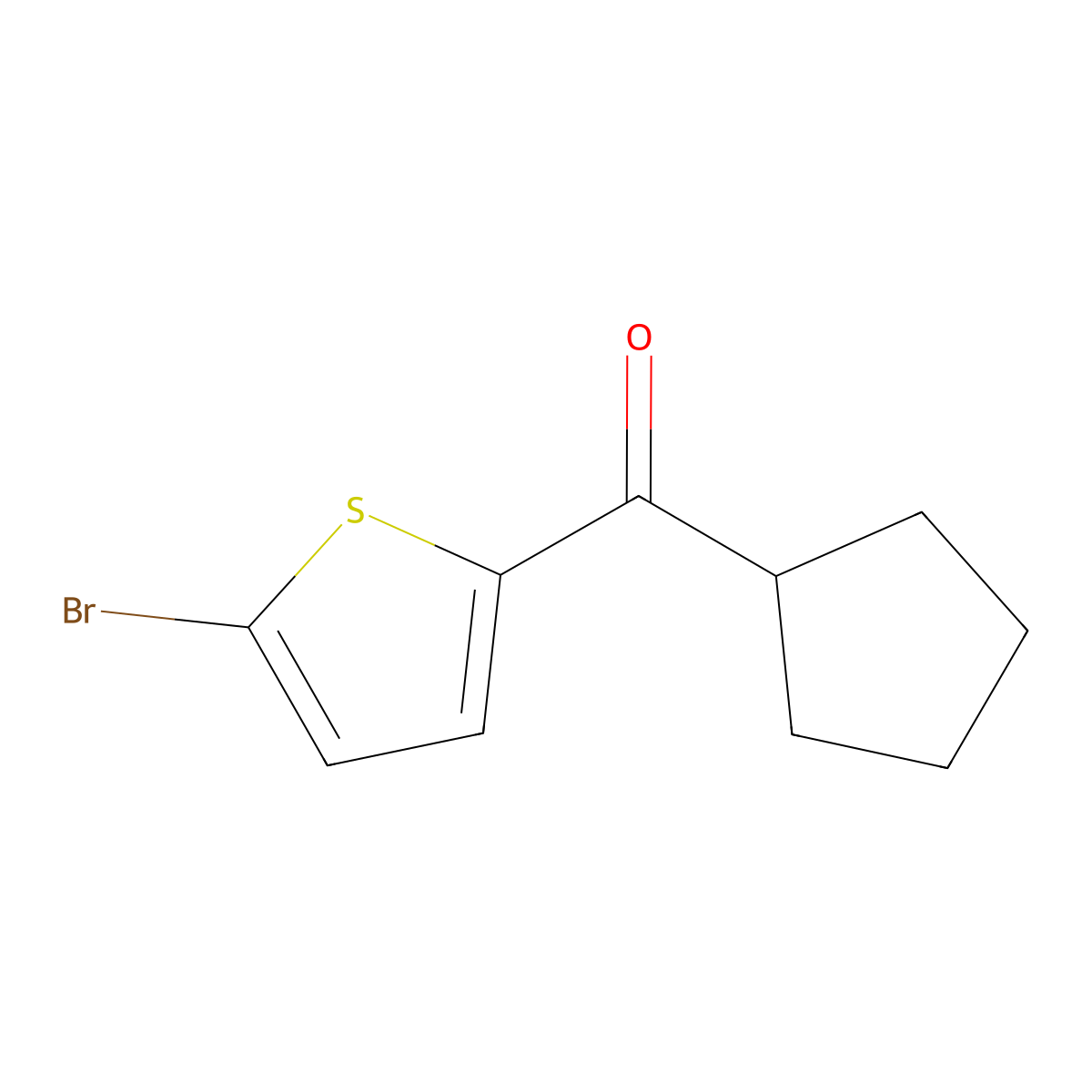 (5-Bromo-2-thienyl)cyclopentylmethanone molecular structure, CAS 1216217-11-6