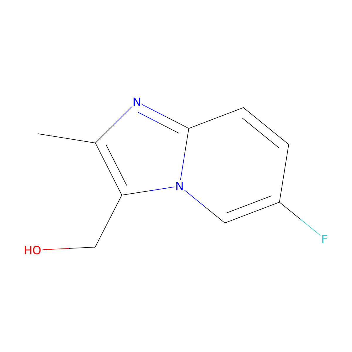 (6-Fluoro-2-methylimidazo[1,2-A]pyridin-3-YL)methanol molecular structure, CAS 1216217-83-2