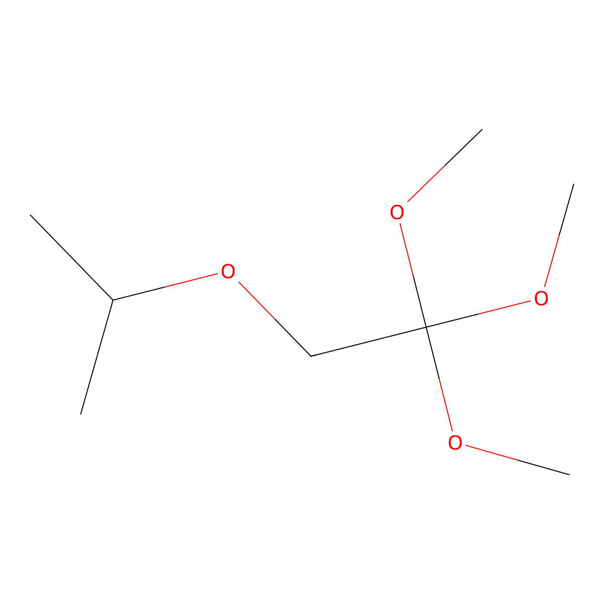 1,1,1-Trimethoxy-2-(propan-2-yloxy)ethane molecular structure, CAS 1216220-50-6