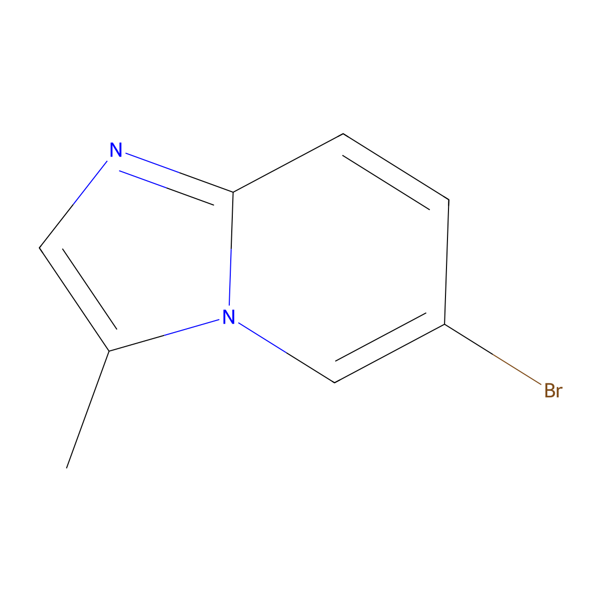 6-Bromo-3-methylimidazo(1,2-a)pyridine molecular structure, CAS 1216222-91-1