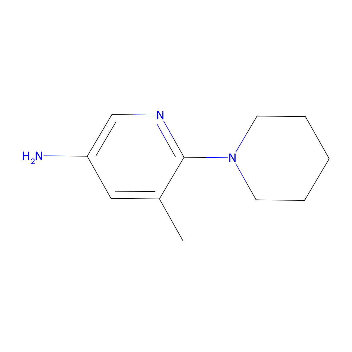 5-Methyl-6-(piperidin-1-yl)pyridin-3-amine molecular structure, CAS 1216227-43-8