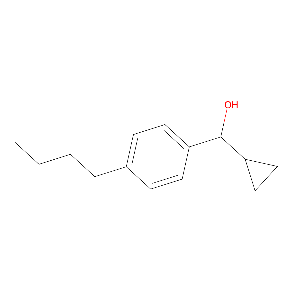 4-Butyl-alpha-cyclopropylbenZenemethanol molecular structure, CAS 1216228-98-6