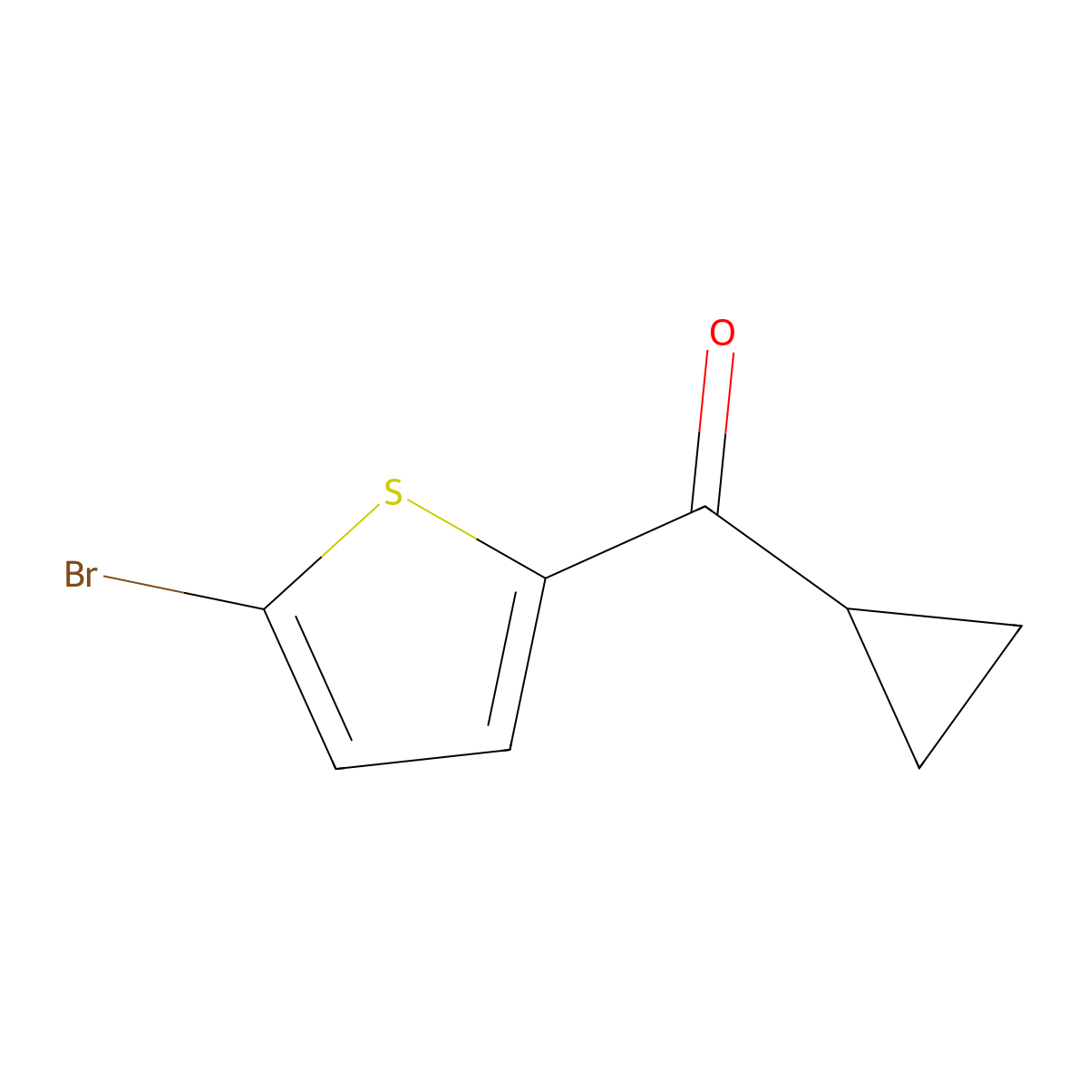 (5-Bromothiophen-2-yl)(cyclopropyl)methanone molecular structure, CAS 1216229-49-0