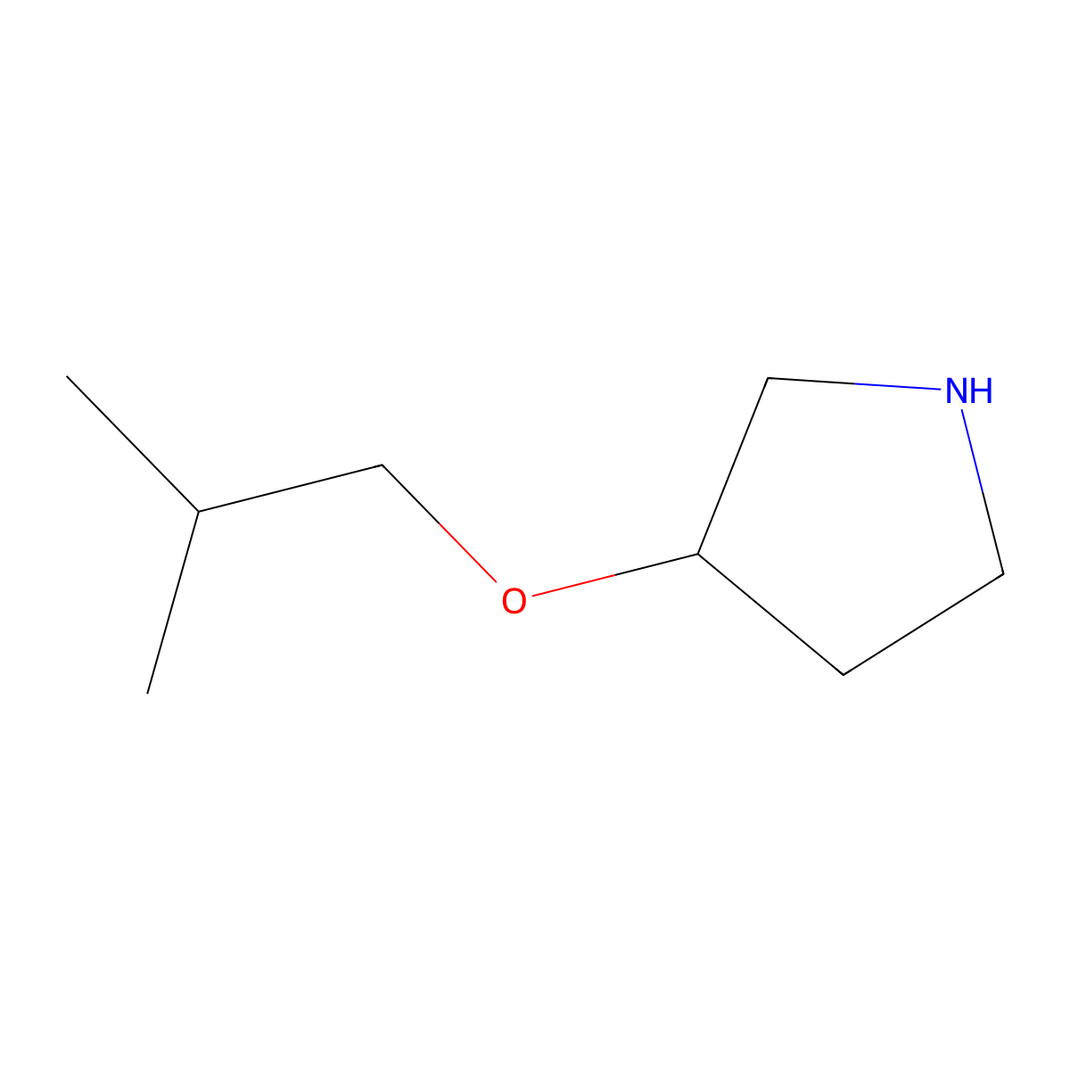 (S)-3-Isobutoxypyrrolidine molecular structure, CAS 1216229-63-8