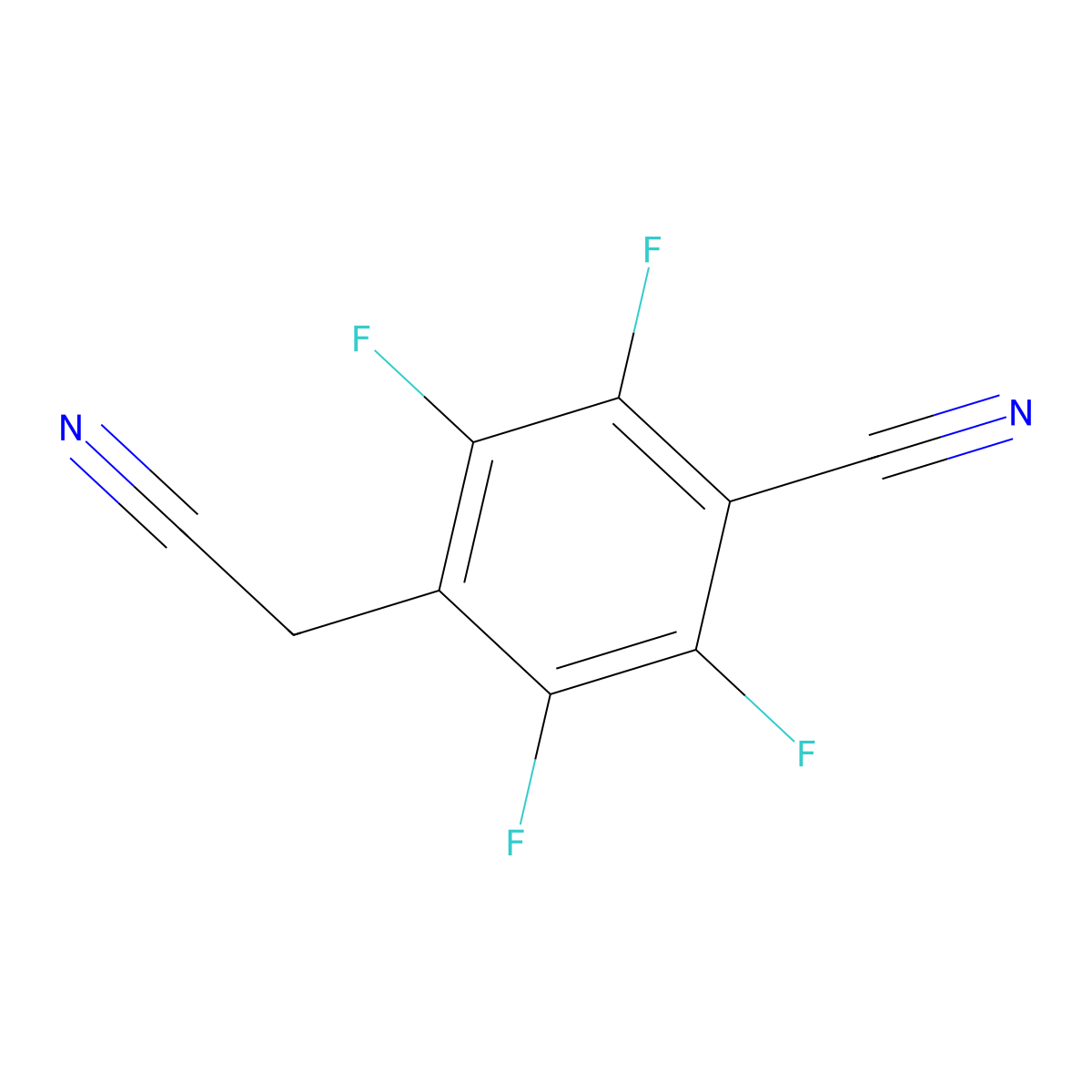 4-(Cyanomethyl)-2,3,5,6-tetrafluorobenzonitrile molecular structure, CAS 121623-97-0