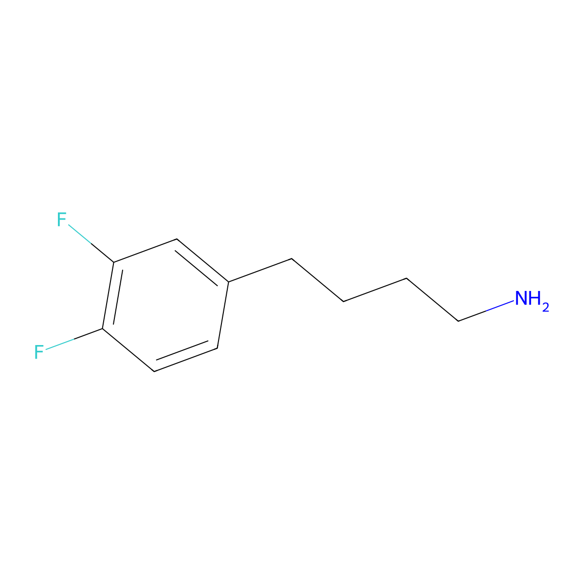 4-(3,4-Difluorophenyl)butan-1-amine molecular structure, CAS 1216231-74-1