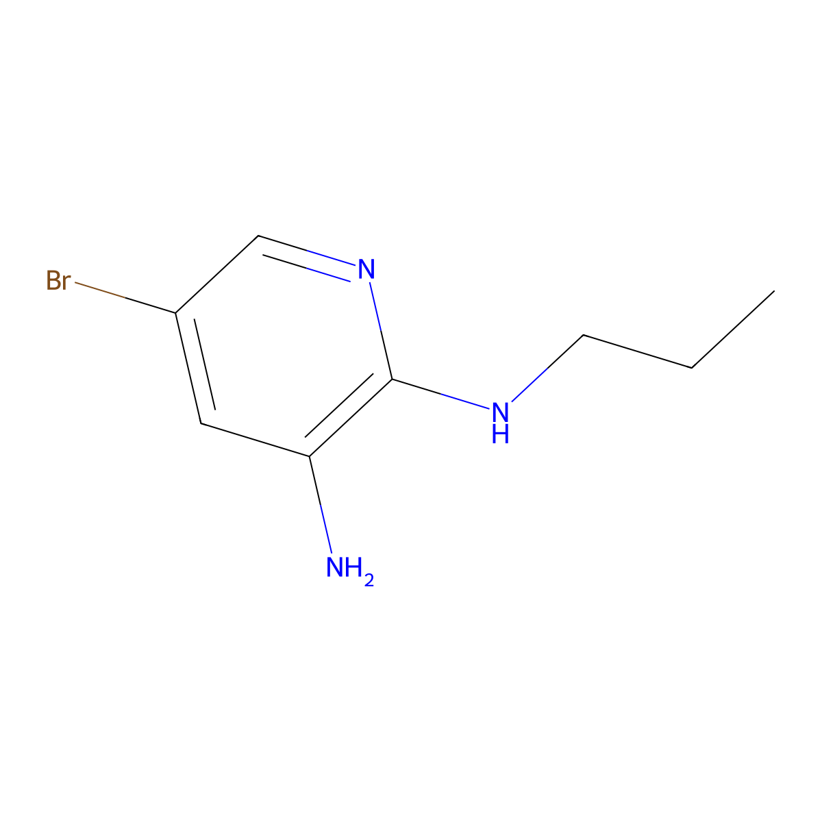 5-bromo-2-N-propylpyridine-2,3-diamine molecular structure, CAS 1216234-84-2