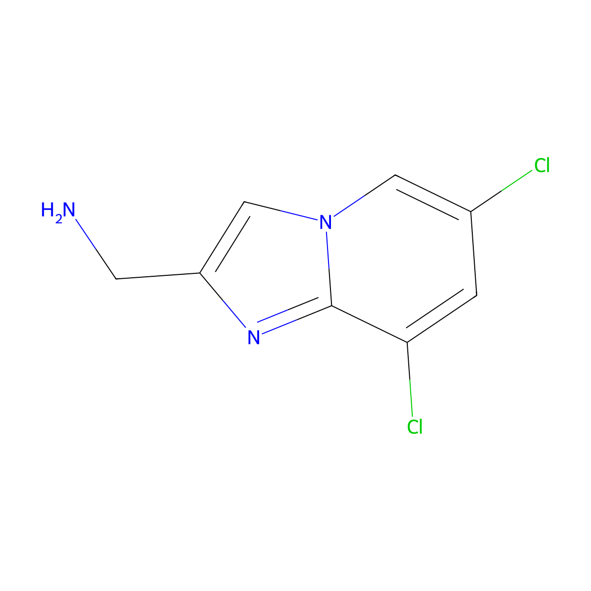 {6,8-Dichloroimidazo[1,2-a]pyridin-2-yl}methanamine molecular structure, CAS 1216237-38-5