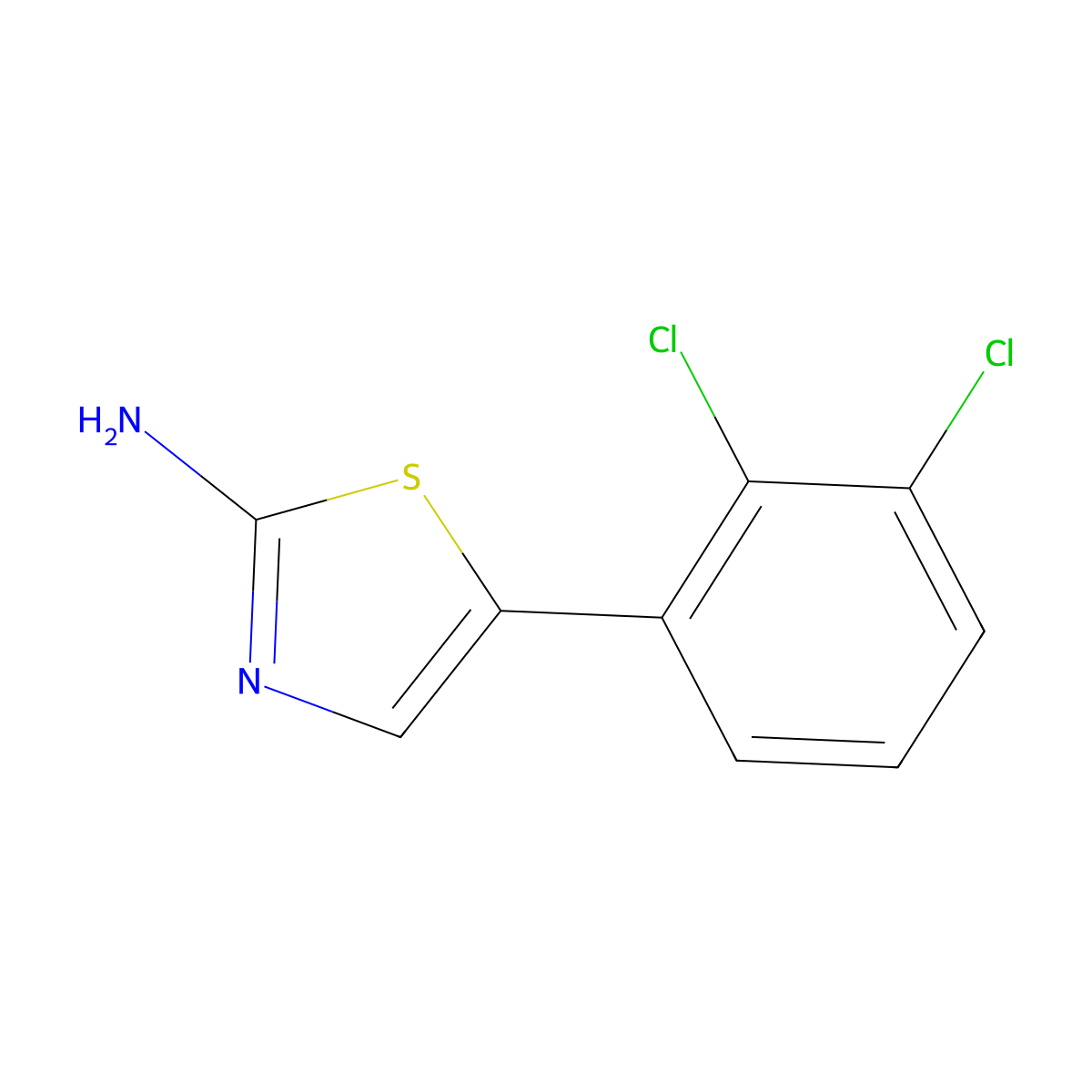 5-(2,3-Dichlorophenyl)thiazol-2-amine molecular structure, CAS 1216237-83-0