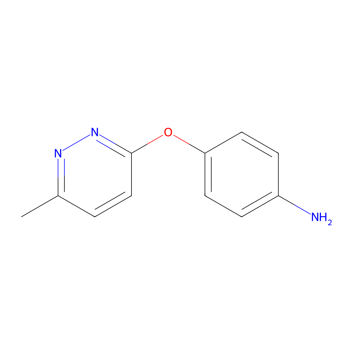 4-((6-Methylpyridazin-3-yl)oxy)aniline molecular structure, CAS 1216239-34-7