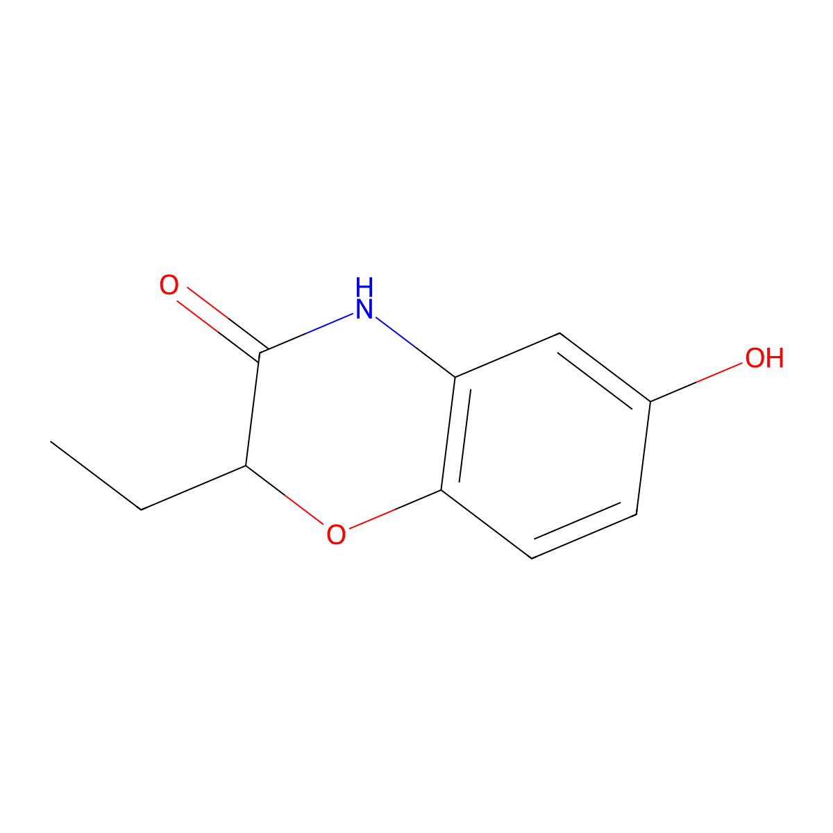 2-Ethyl-6-hydroxy-2H-benzo[b][1,4]oxazin-3(4H)-one molecular structure, CAS 1216243-86-5