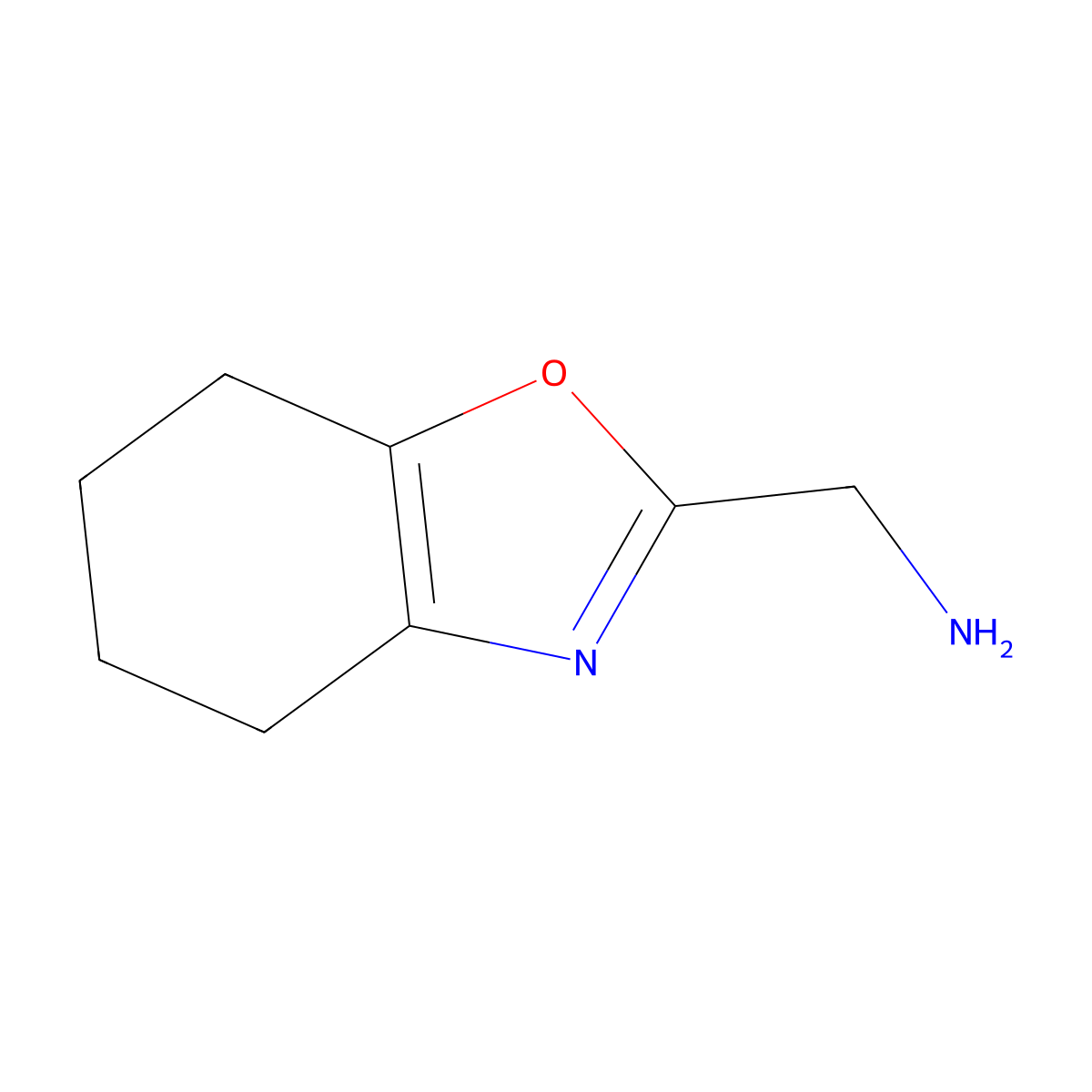 (4,5,6,7-Tetrahydrobenzo[d]oxazol-2-yl)methanamine molecular structure, CAS 1216243-94-5