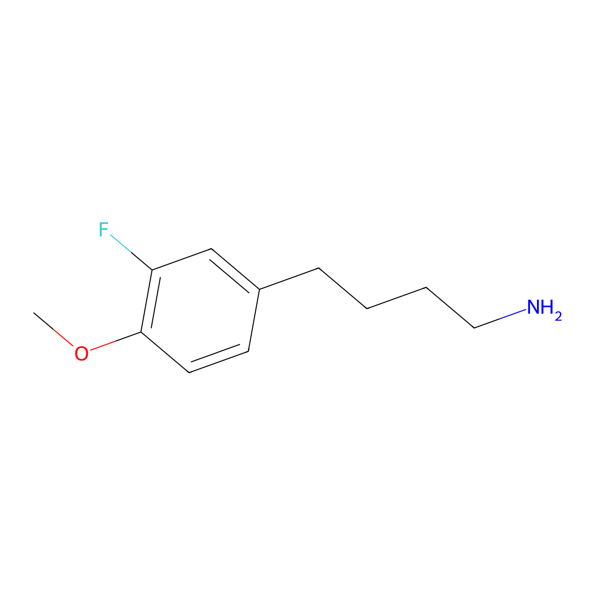 4-(3-Fluoro-4-methoxyphenyl)butan-1-amine molecular structure, CAS 1216244-86-8