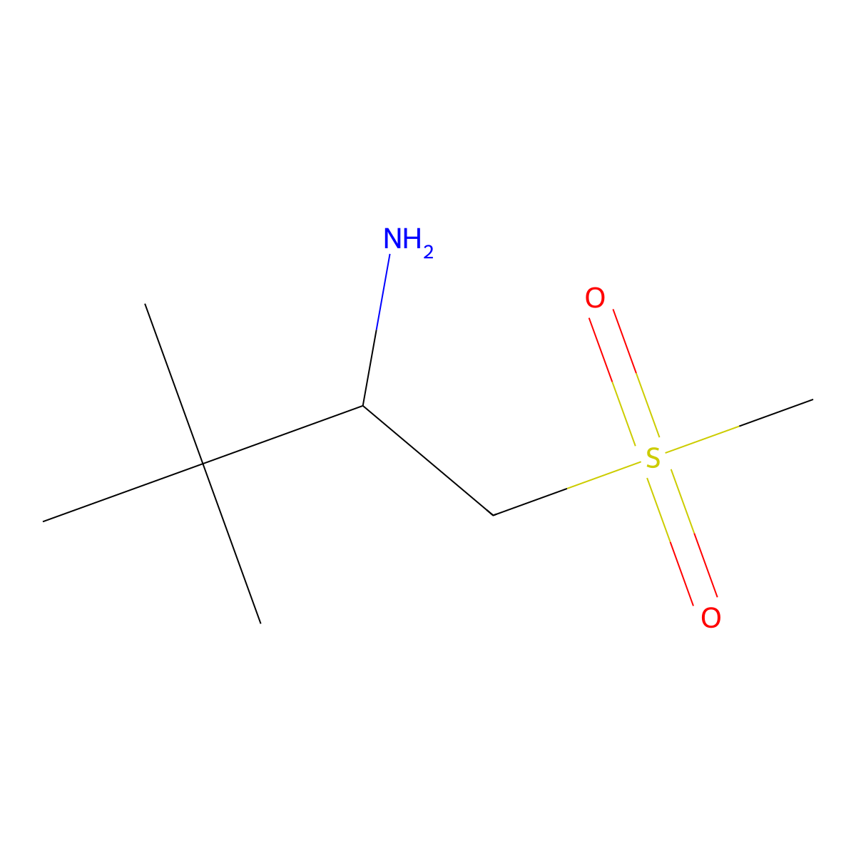1-Methanesulfonyl-3,3-dimethylbutan-2-amine molecular structure, CAS 1216246-70-6