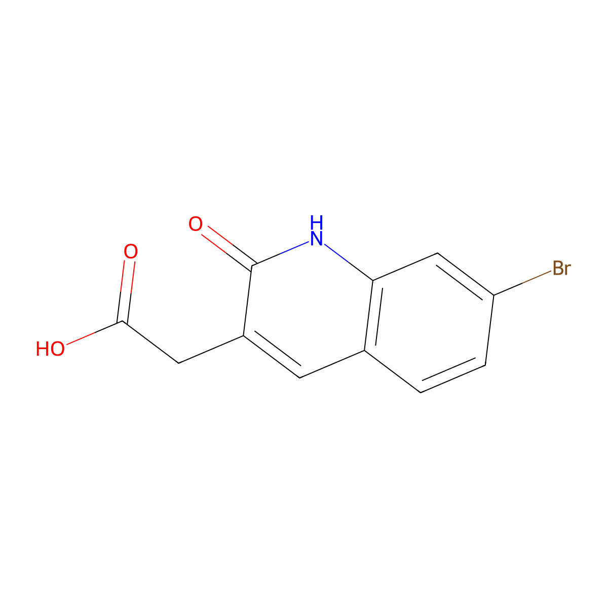 2-(7-Bromo-2-hydroxyquinolin-3-yl)acetic acid molecular structure, CAS 1216247-98-1