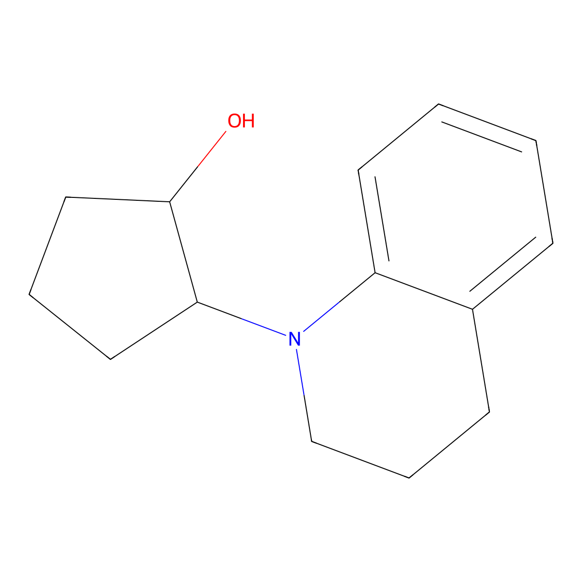 2-(1,2,3,4-Tetrahydroquinolin-1-yl)cyclopentan-1-ol molecular structure, CAS 1216248-86-0