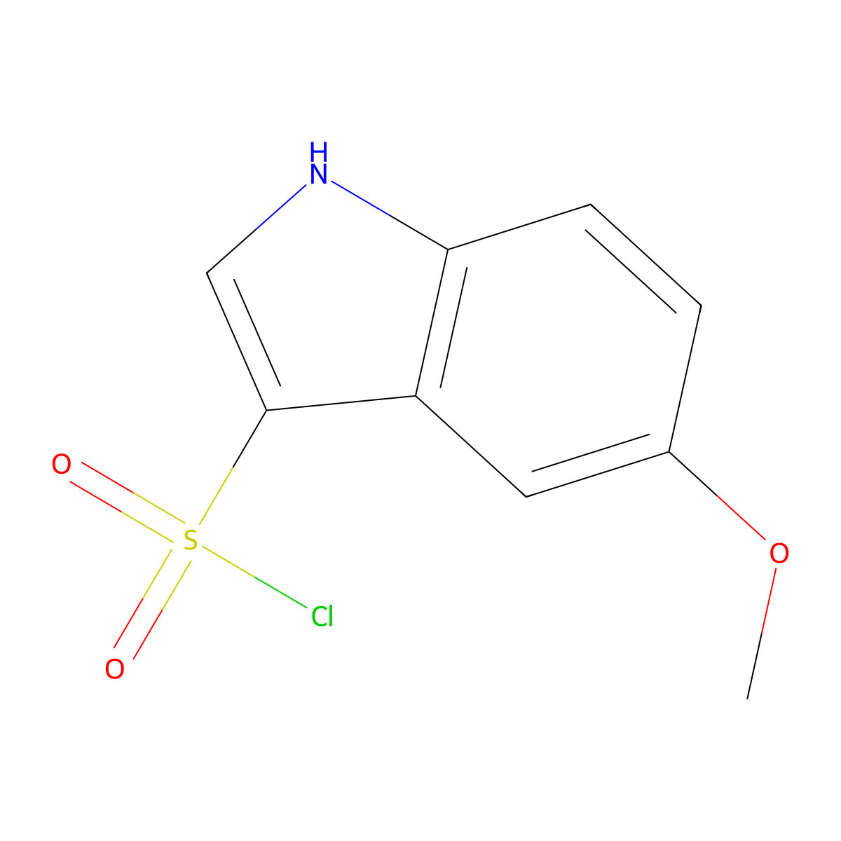 5-methoxy-1H-indole-3-sulfonyl chloride molecular structure, CAS 1216252-53-7