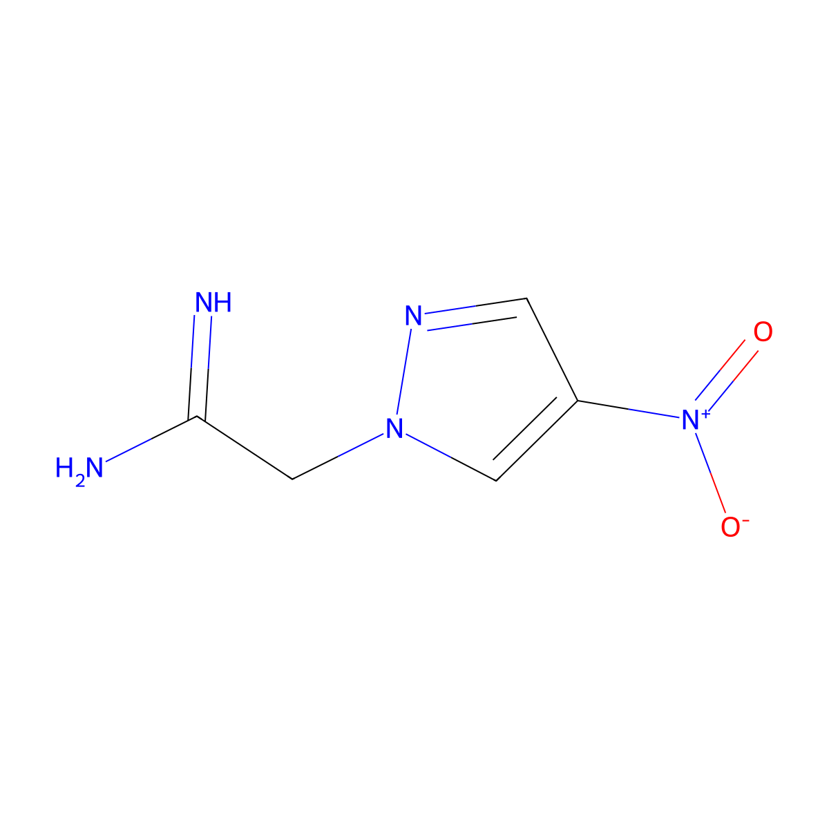 2-(4-nitro-1H-pyrazol-1-yl)ethanimidamide molecular structure, CAS 1216259-66-3
