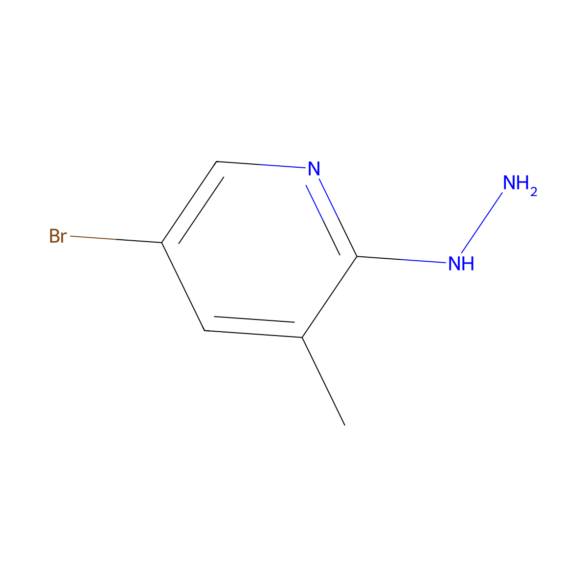 5-Bromo-2-hydrazinyl-3-methylpyridine molecular structure, CAS 1216259-76-5
