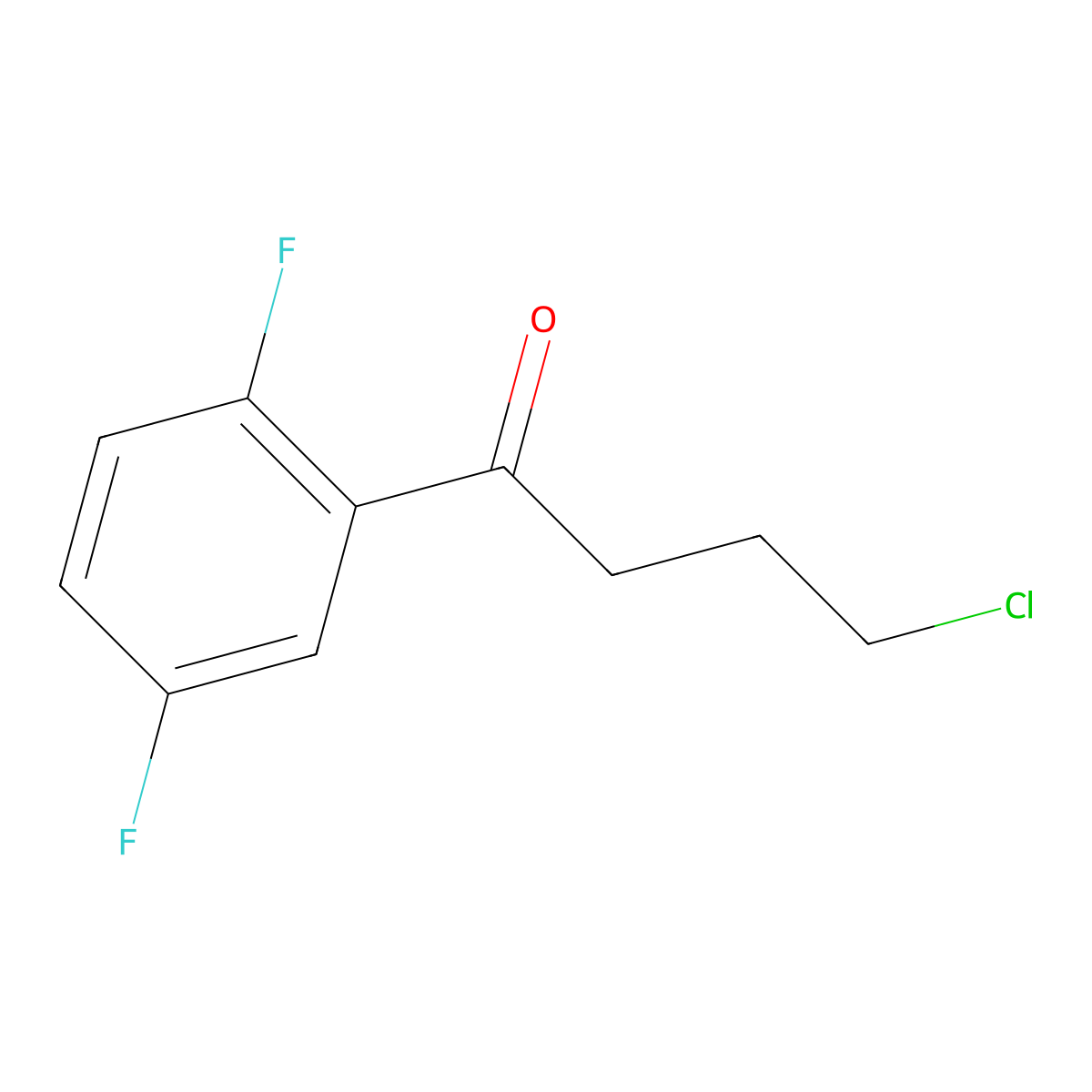 4-Chloro-1-(2,5-difluorophenyl)butan-1-one molecular structure, CAS 1216260-42-2