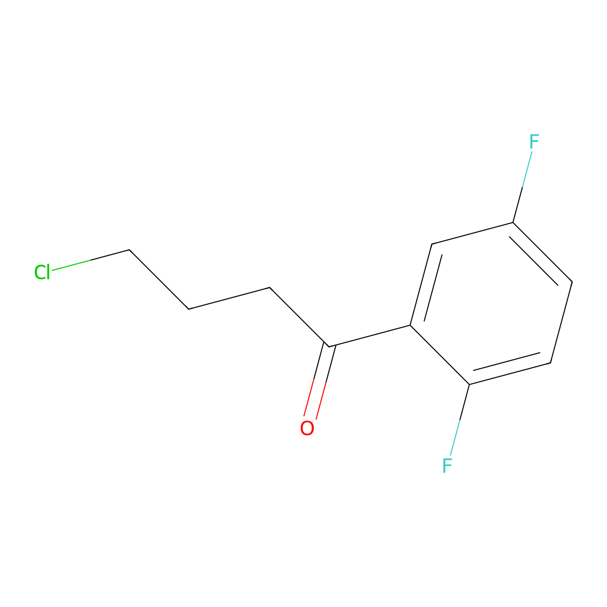 4-Chloro-1-(2,5-difluorophenyl)butan-1-one molecular structure, CAS 1216260-42-2