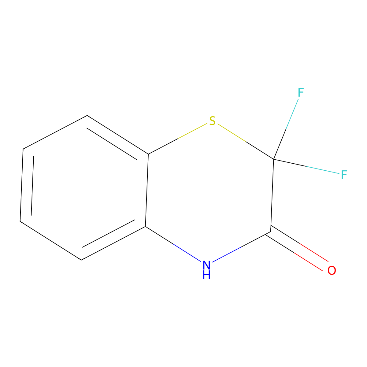 2,2-Difluoro-(2H)-1,4-benzothiazin-3(4H)-one molecular structure, CAS 1216262-47-3