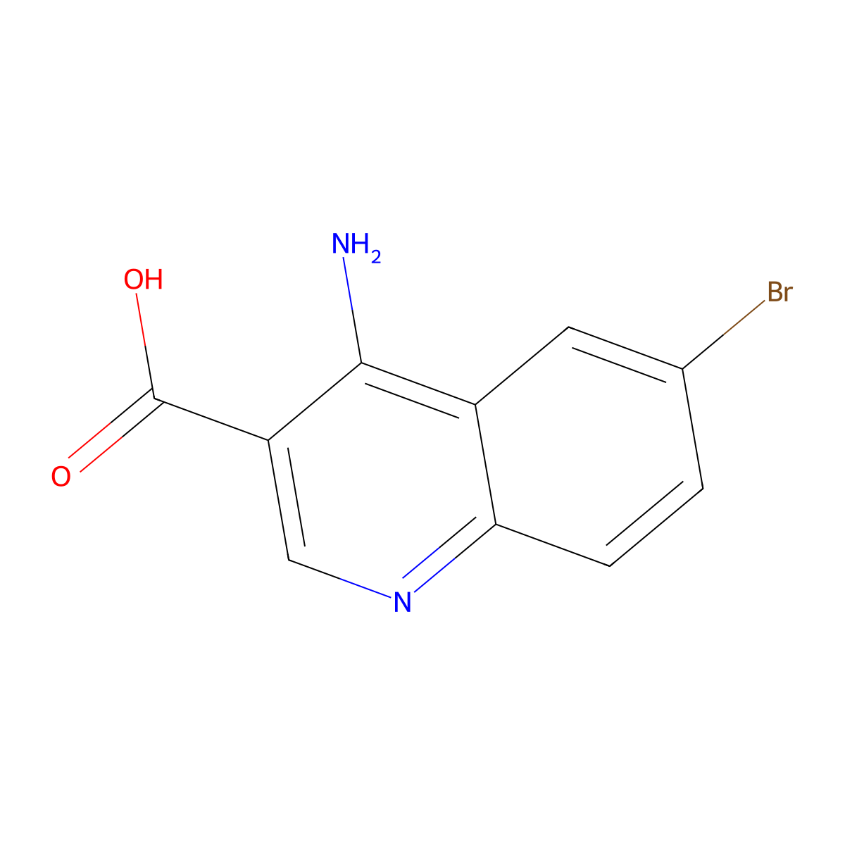 4-Amino-6-bromoquinoline-3-carboxylic acid molecular structure, CAS 1216263-67-0