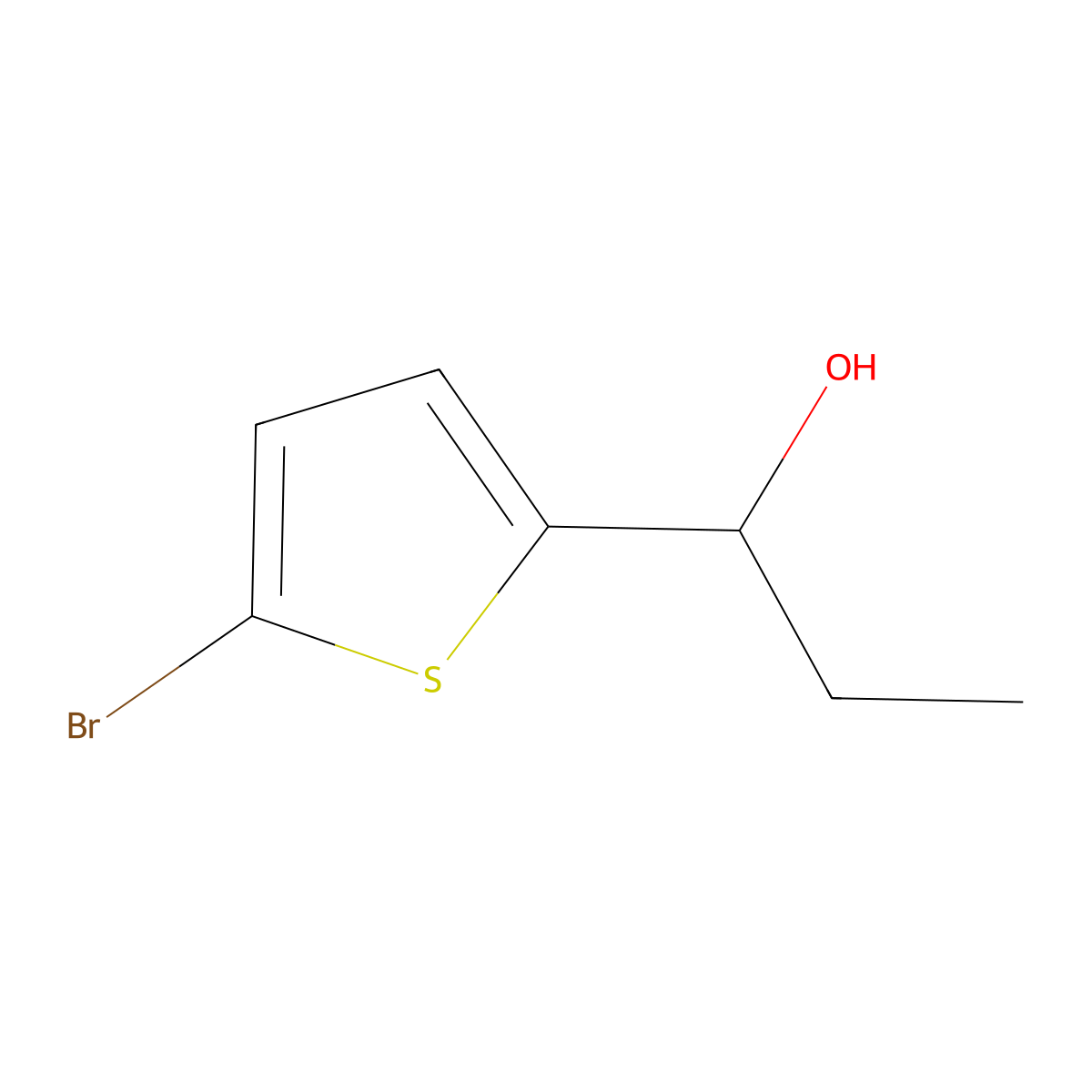 1-(5-Bromothiophen-2-yl)propan-1-ol molecular structure, CAS 1216266-97-5